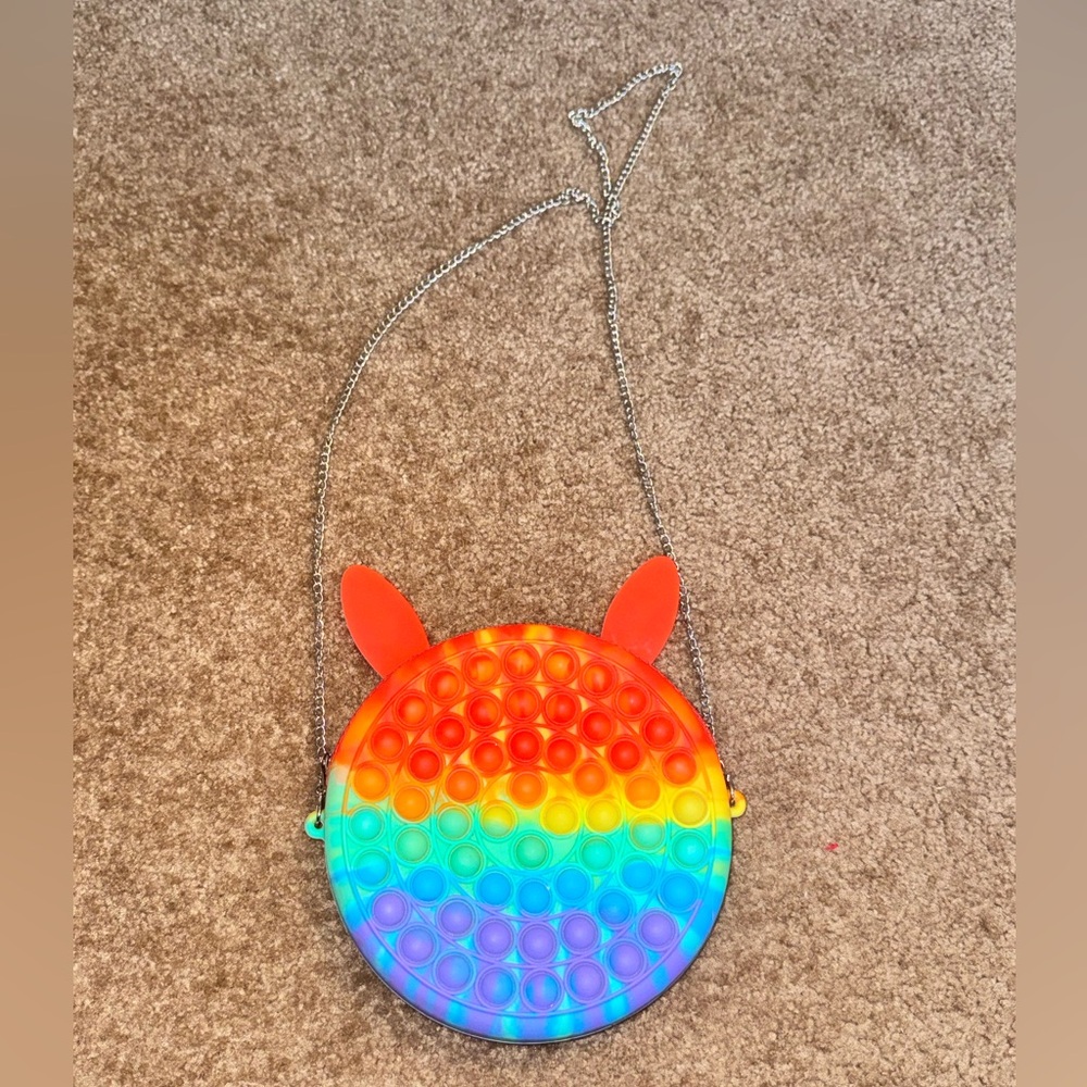 Colorful Rainbow Pop Fidget Bag for Kids